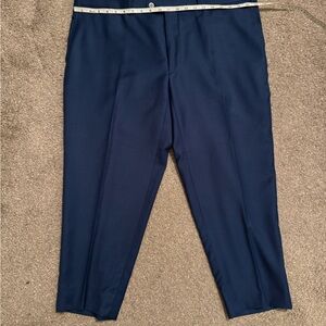 Indochino Flat Front Pants Slacks Business Casual Indigo Blue  Size 42 x 32
